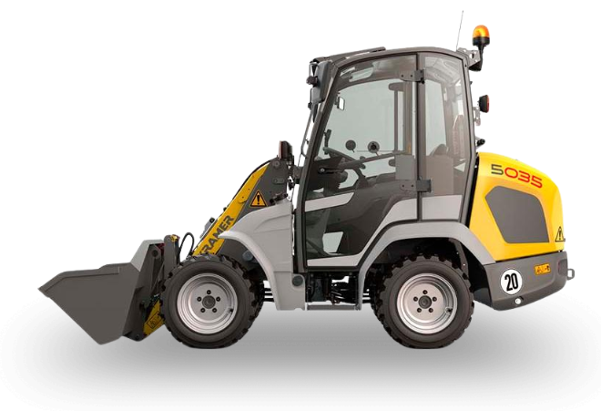 Hjullaster Steg V firehjulsstyrt diesel < 5 tonn