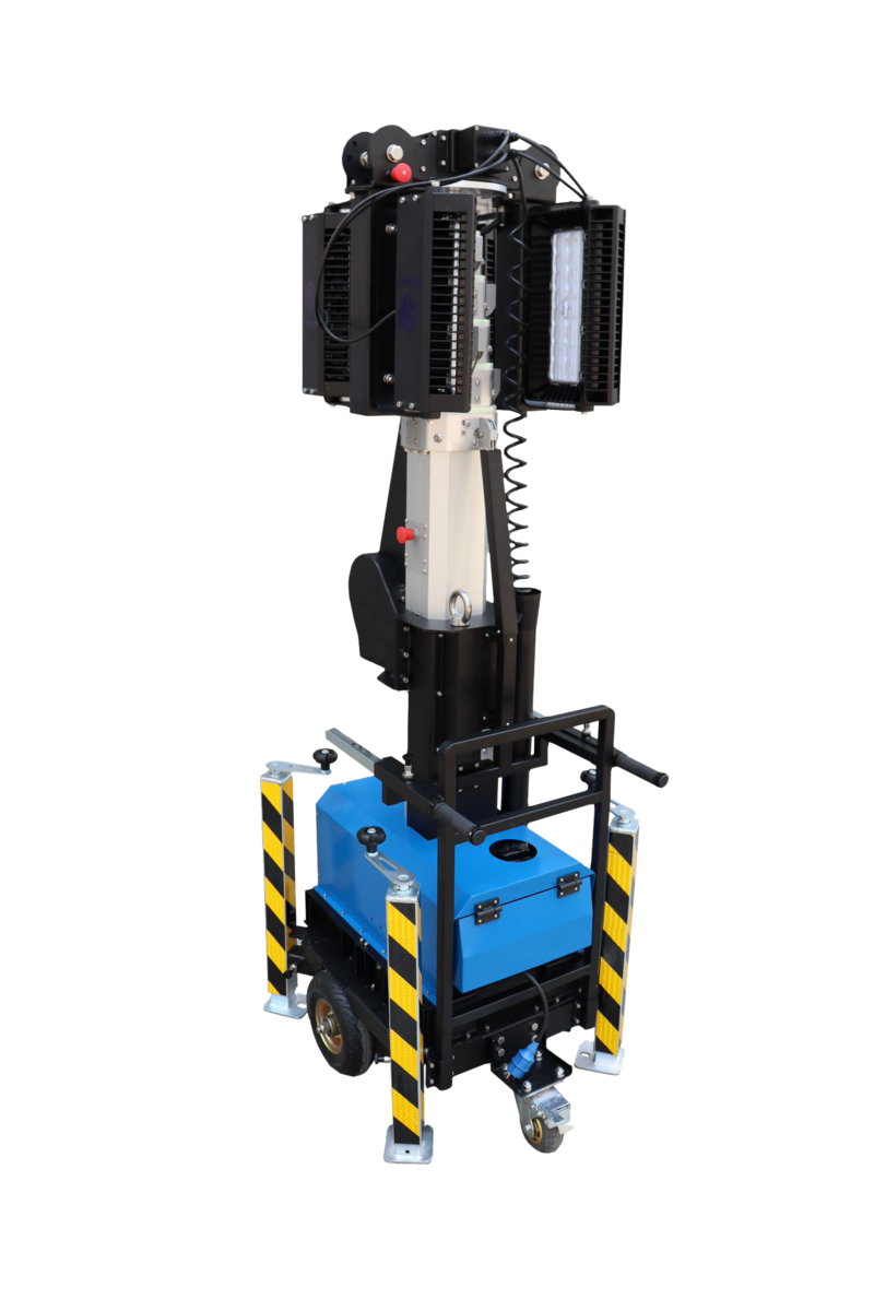 Lysmast teleskopisk på hjul inkl armatur LED Lysmast teleskopisk på hjul inkl armatur LED